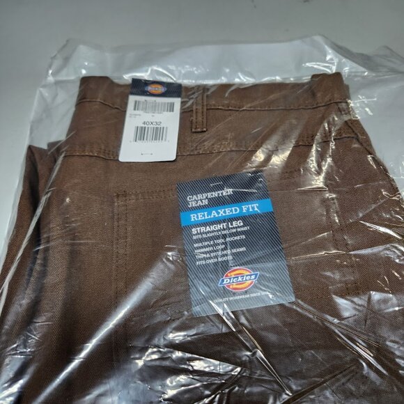 NEW Dickies Men's Relaxed Fit Sanded Duck Carpenter Jeans Pants Size 40 W x 32 L - Picture 12 of 13
